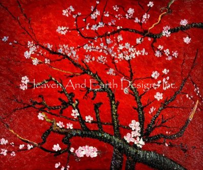 Diamond Painting Canvas - Mini Almond Blossom Red